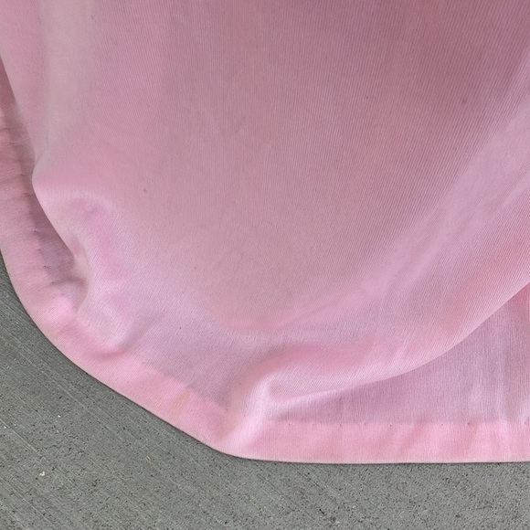 Vintage 70s Union Made Pink Flutter Sleeve Dress - Picture 5 of 12